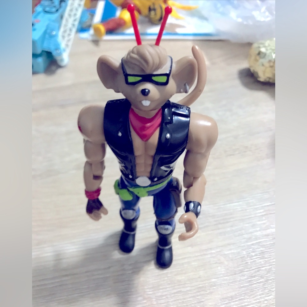 1993 Biker Mice From Mars Throttle Action Figure Loose 5.5 Inch Galoob Vintage